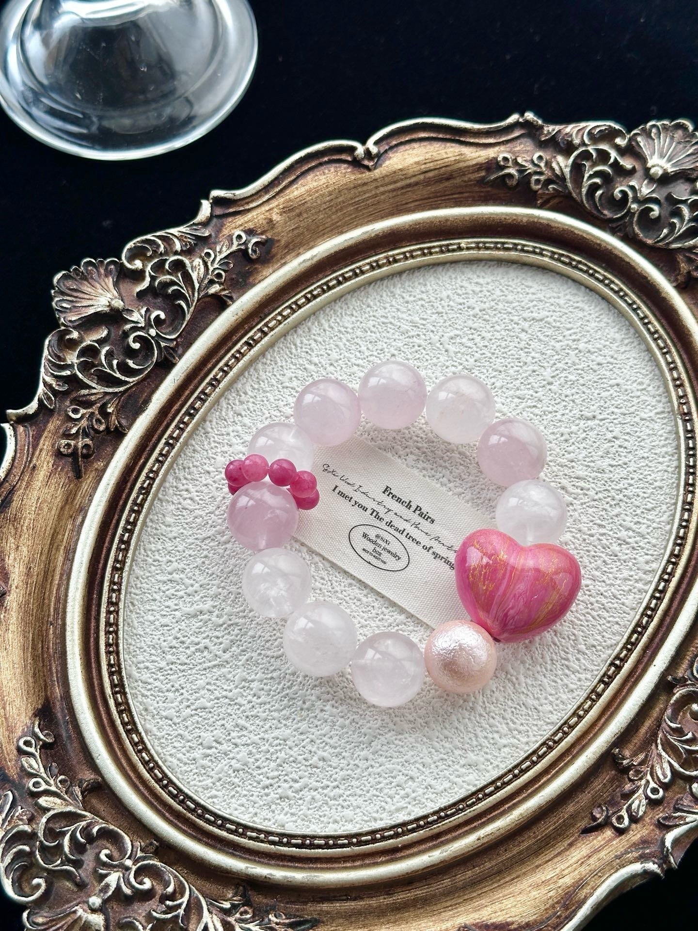 Rose Quartz Heart Bracelet — Soft Love Energy